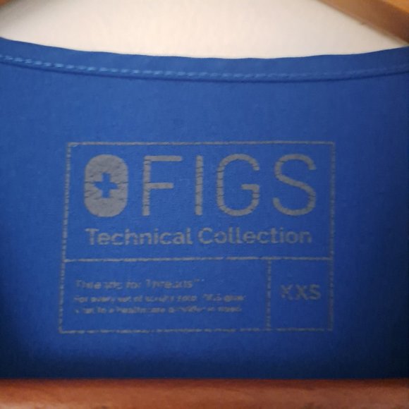 FIGS Women's Technical Collection Casma Royal Blue Scrub Top Sz XXS - Picture 5 of 7